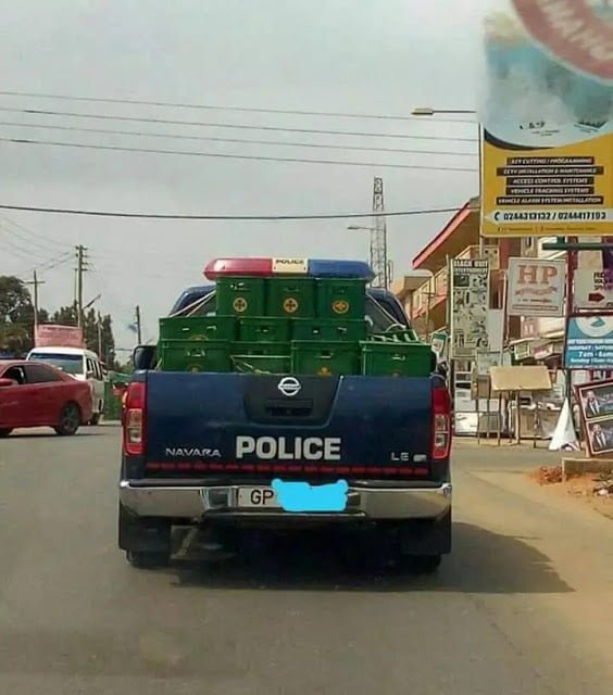 Photo of police patrol car carrying alcoholic beverages causes stir on social media