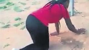 Angry wife forces husband’s side-chick to clean her home after catching them in bed