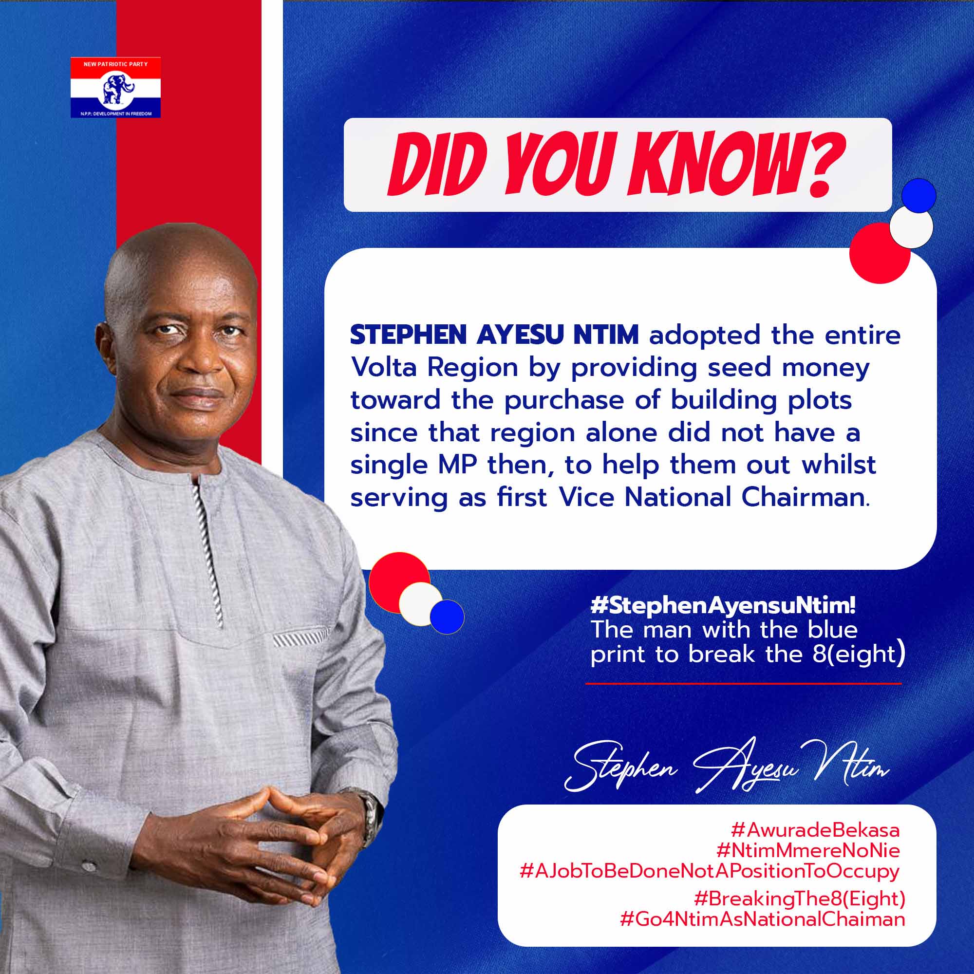 Stephen Ayesu Ntim’s Chairmanship Bid Should Be A Communal Labour for Every Grassroots Member – Snr Com. Team Member.