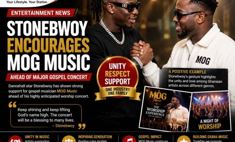 Stonebwoy Encourages MOG Music Ahead of Major Gospel Concert