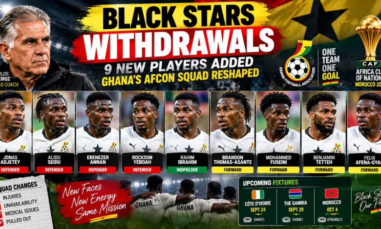 Black Stars withdrawals